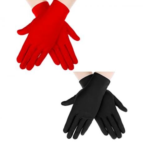 Červené a čierne rukavice